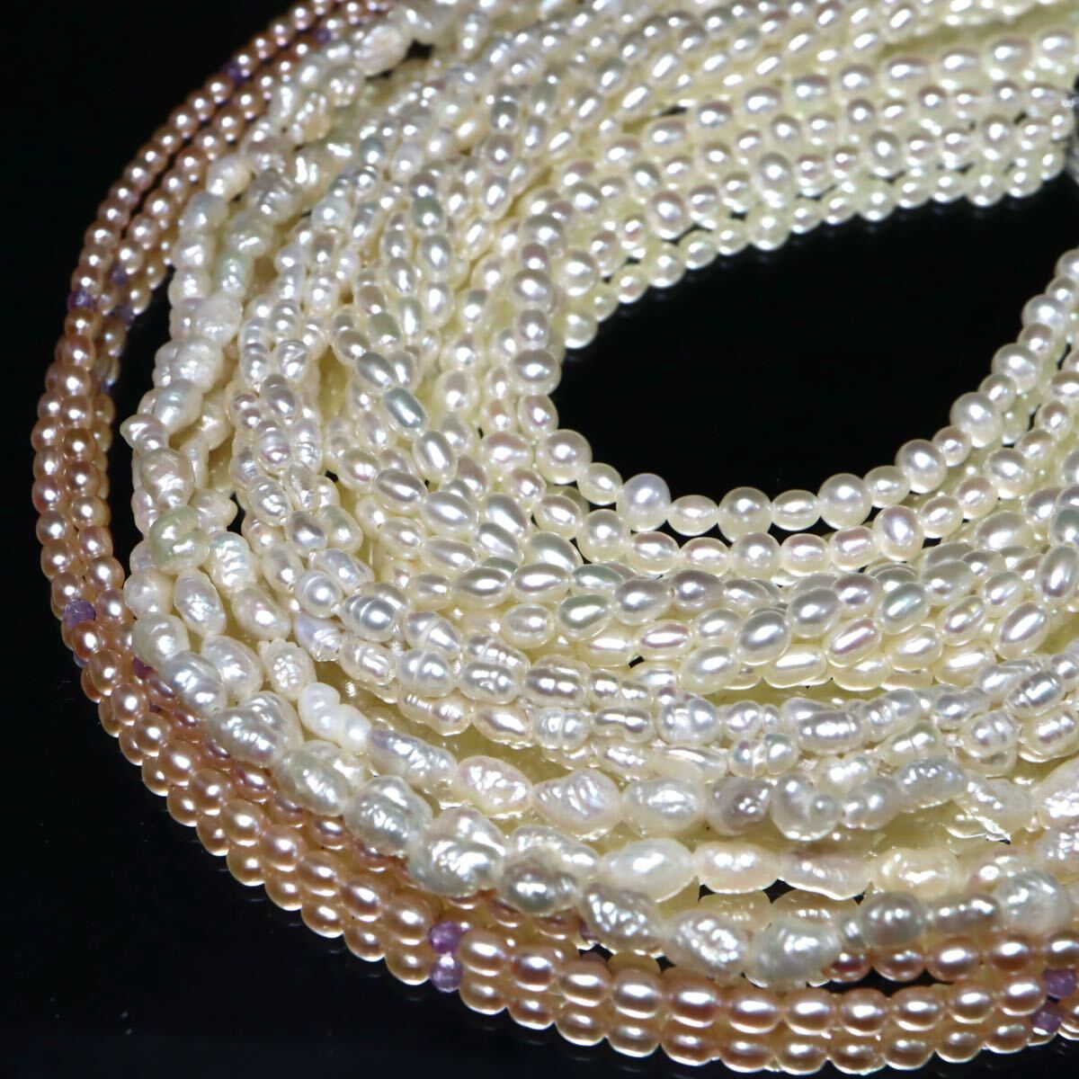 【セット売り】◆本真珠ネックレス5点/ブレスレット1点おまとめ◆N 約162.2g pearl パール necklace jewelry ジュエリー 淡水 DC3/DH0 M65拍卖