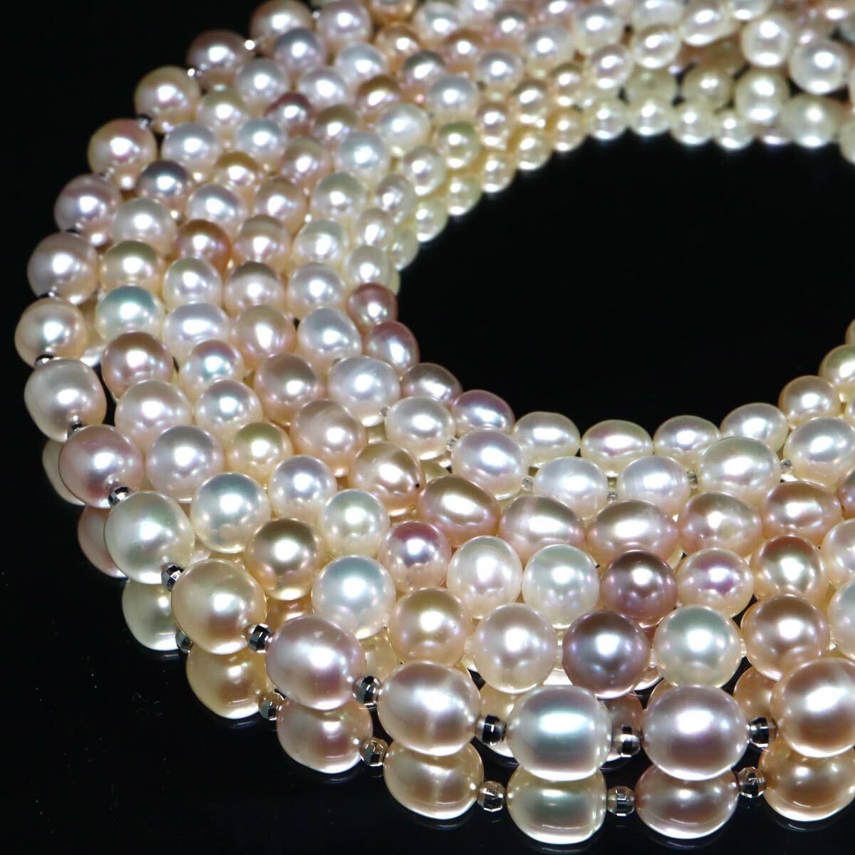 【セット売り】◆本真珠ネックレス6点おまとめ◆N 約289.8g pearl パール necklace jewelry ジュエリー 淡水 DD3/EA2 M63拍卖