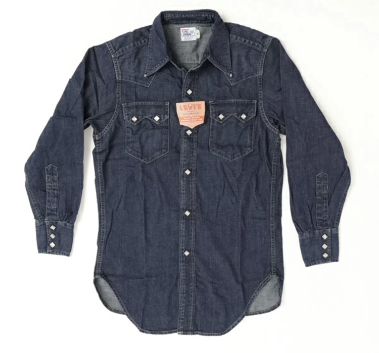 新品 LEVI'S テーラード ウエスタンシャツ Sサイズ リーバイス ヴィンテージ ダイヤボタン ショートホーン復刻 デッドストック 日本製拍卖