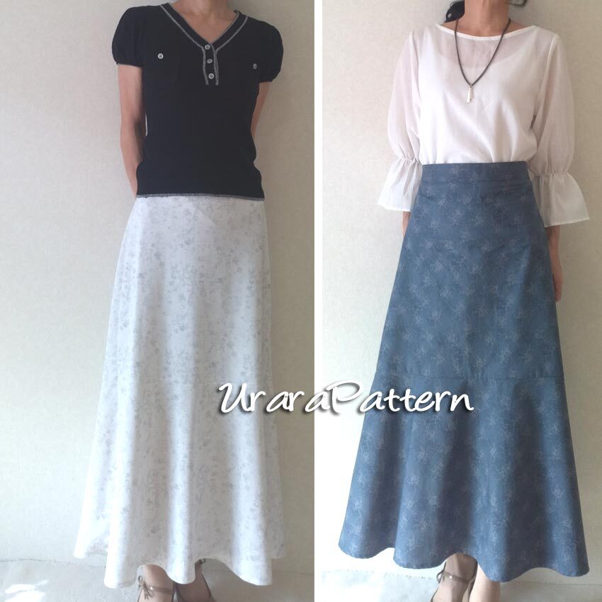 即決♪張り合せ不要! 型紙 大人 マーメイドスカート S~5L拍卖