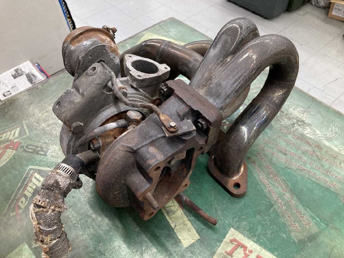 中古 S14 シルビア ステンレスエキマニ オートプロデュースボス 純正タービン付 野田拍卖