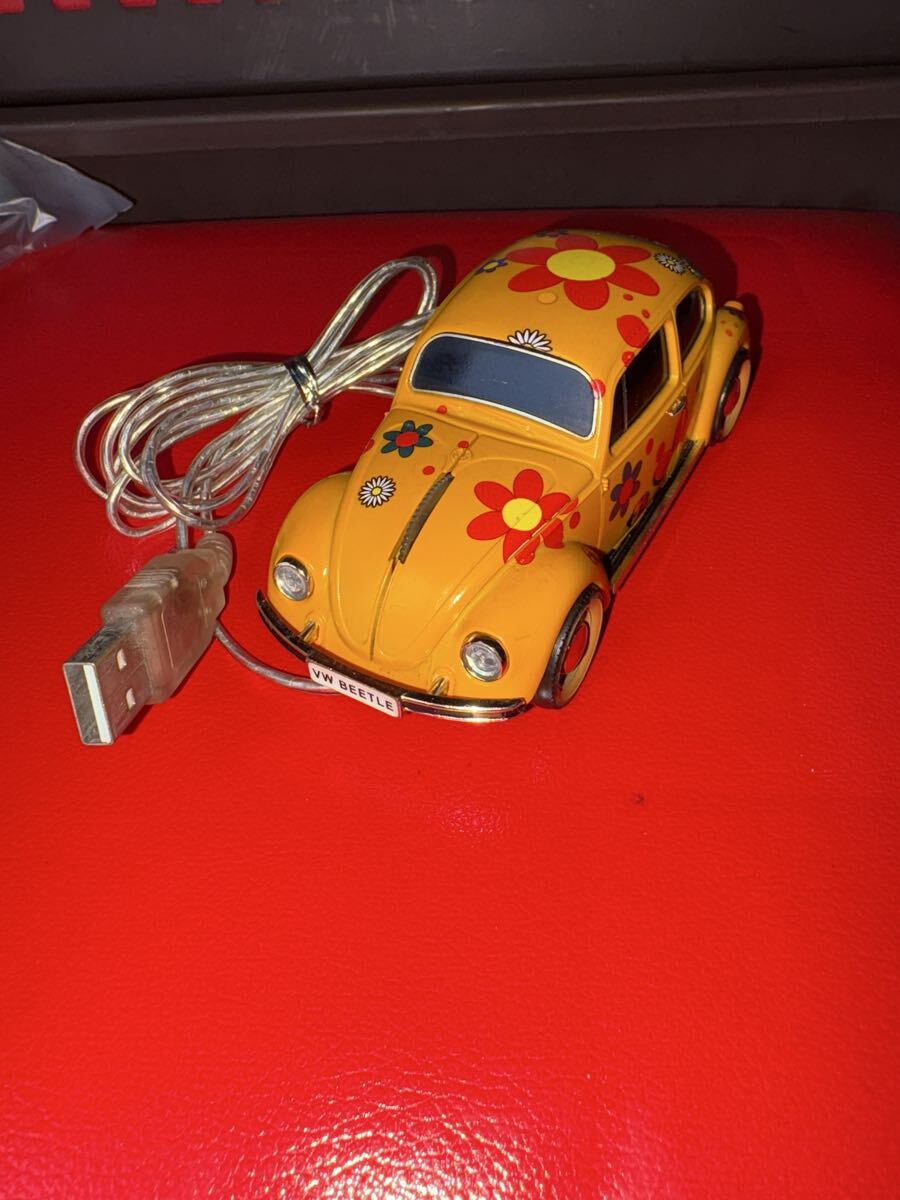 VW BEETLE/ワーゲン ビートル 有線マウス 簡易チェックOK テールランプOK ライト右切れ ジャンク扱い かわいい インテリア ミニカー拍卖
