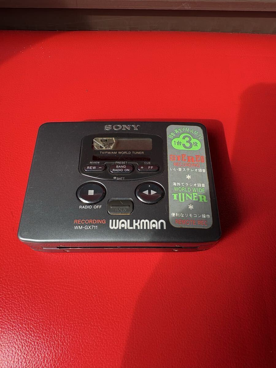 SONY ソニー ウォークマン カセットレコーダー WM-GX711 未チェックのジャンク扱い 本体のみ カセットテープ ラジオ拍卖
