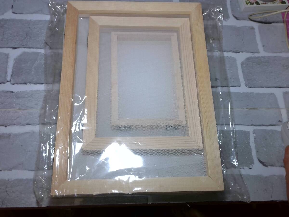 124 紙漉き用 木枠 3サイズセット拍卖