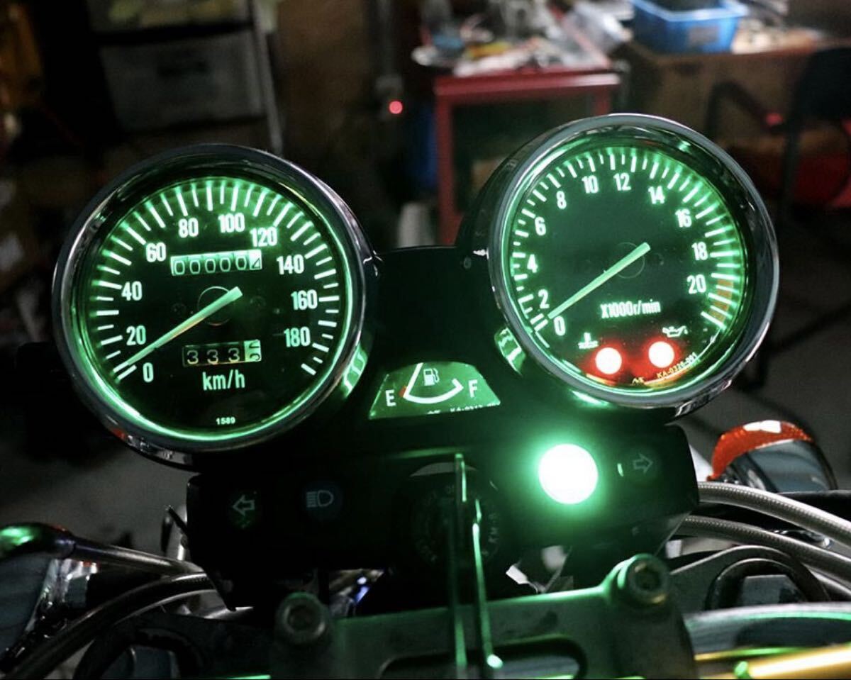 ZRX400 ZRX400Ⅱ ZRX400 2 ZRX1100 ZRX1200 メーター用LED 緑 グリーン 電球 タコメーター スピードメーター拍卖