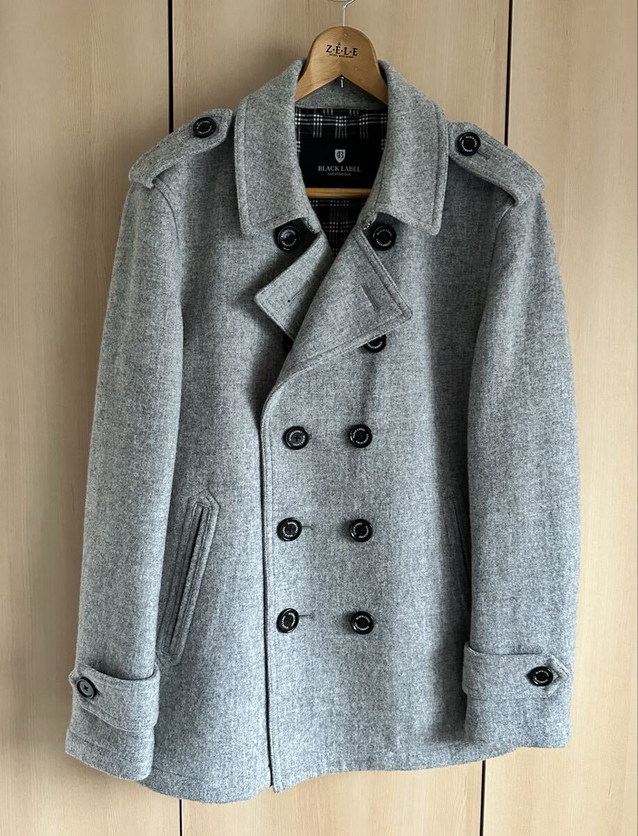 ブラックレーベルクレストブリッジ ウールPコート サイズLL グレー 美品拍卖