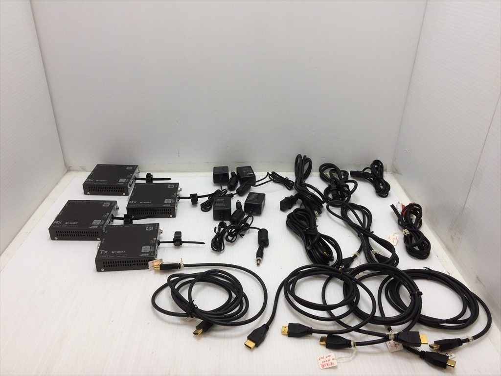 下松)IDK 4K@60対応 HDBaseT 受信器 送信器 HDC-RH100-C 3台 HDC-TH100-C 1台 送受信器 アダプター付属 ◆★H251020R03B NK20A拍卖