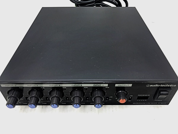 下松)audio-technica オーディオテクニカ マイクロホンラインミキサー マイクラインミキサー AT-MX51 ▼★251015A03B NK15A拍卖