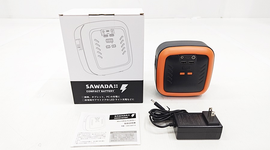 下松)SAWADA コンパクトバッテリー ポータブル電源 SWD-BAT-O AC電圧110V アウトドア 防災 ▲★J251022N05B NK22B拍卖