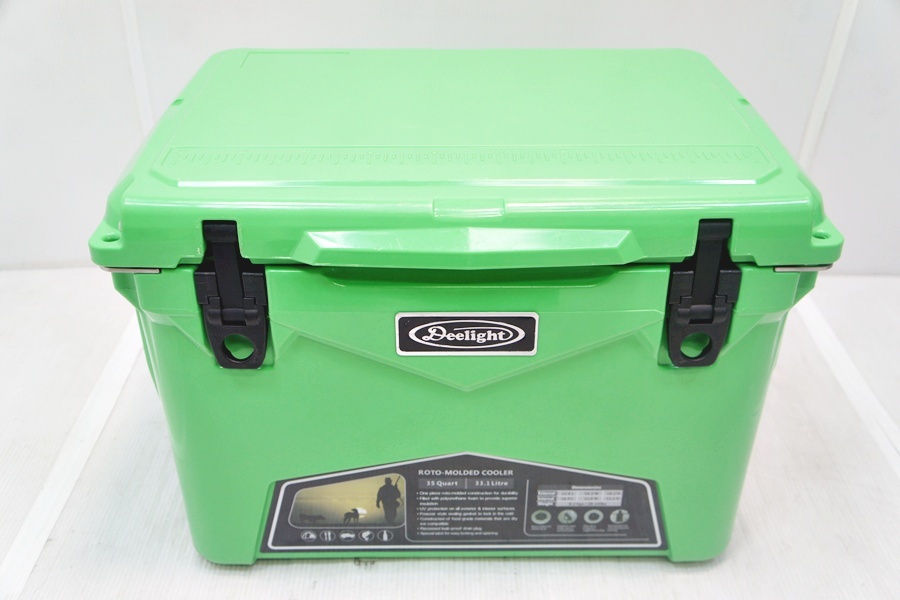 福岡)Deelight ディーライト ROTO-MOLDED クーラーボックス 35QT 33.1L 廃盤 グリーン F250814j4 NH14C拍卖
