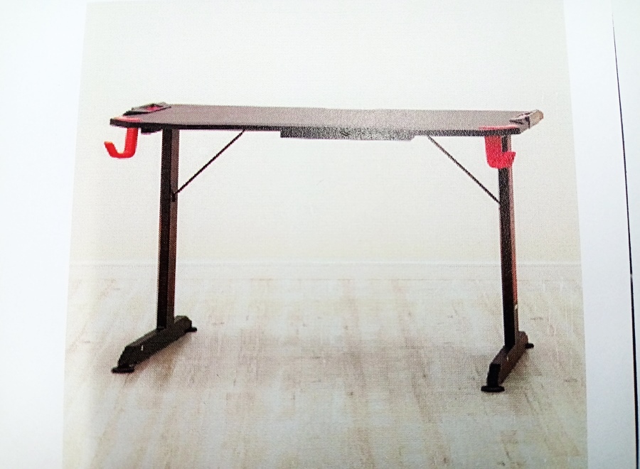 下松)【未開封品】 ゲーミングデスク(GM001 118BK/RE) パソコンデスク PCデスク ワークデスク ニトリ ◆N2510063 NK21A拍卖