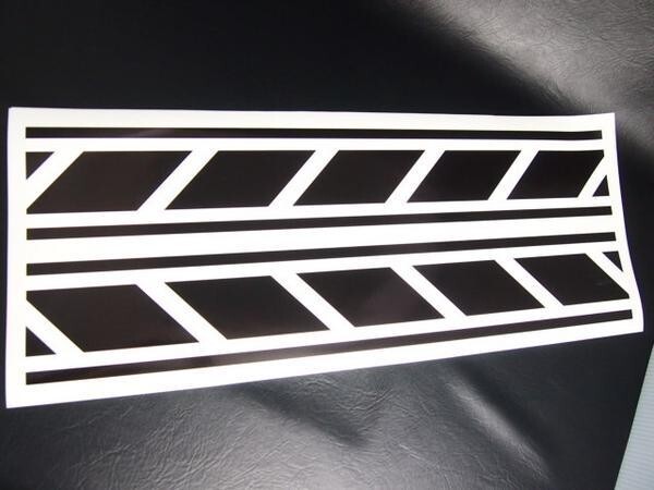 汎用_黒ストロボ_デカール_ステッカー_100x600mm_sr400_マジェ拍卖