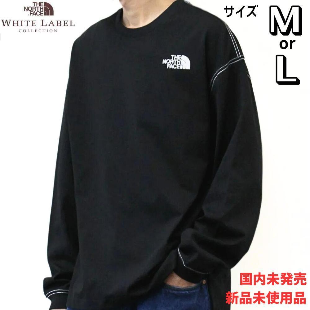 韓国 ノースフェイス M L ルーズフィット 長袖 Tシャツ 新品 国内未入荷 黒 オーバーサイズ拍卖