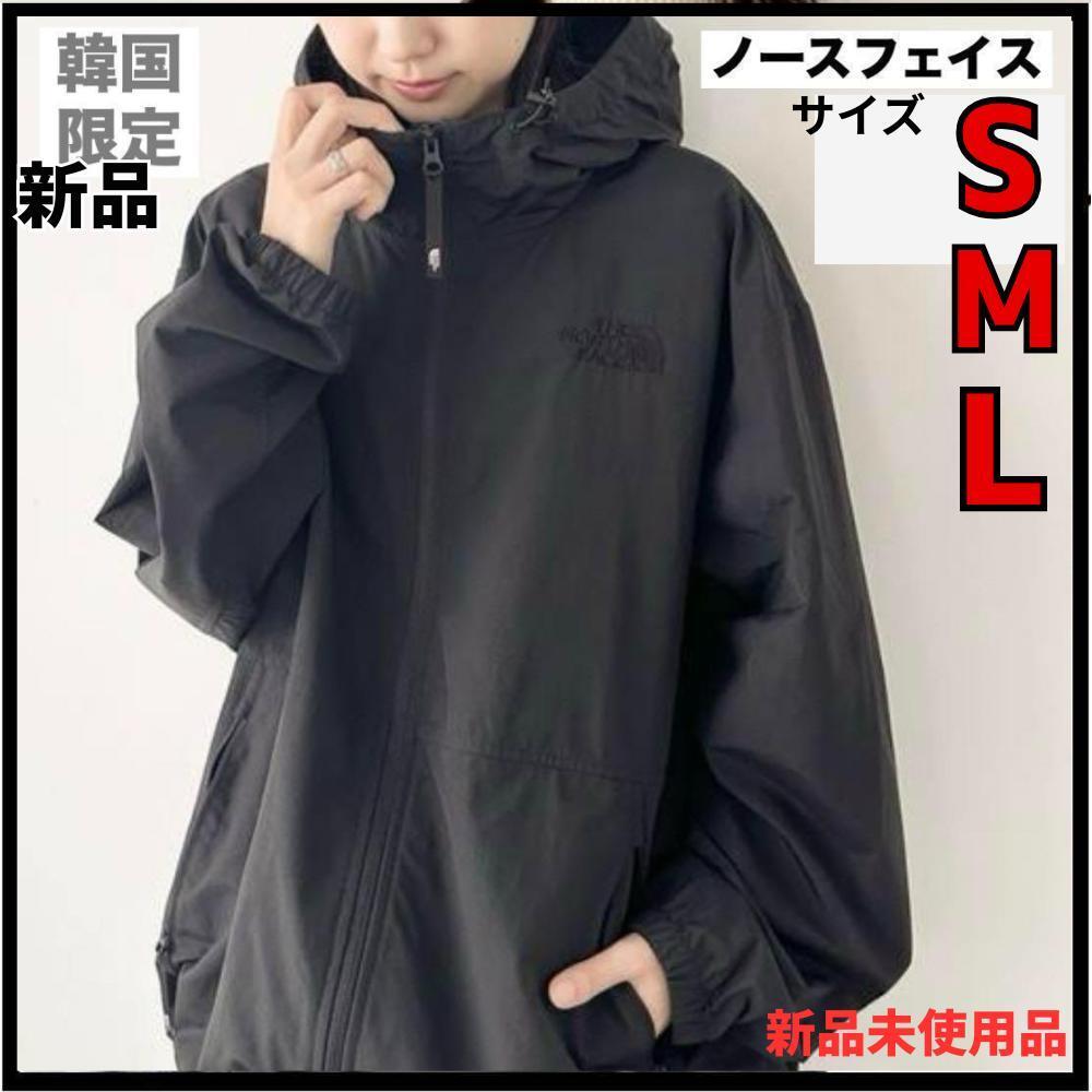 韓国限定 ノースフェイス S M L オレマ ロゴ フードジャケット 黒 新品 BLACK ナイロン マウンテンパーカー拍卖
