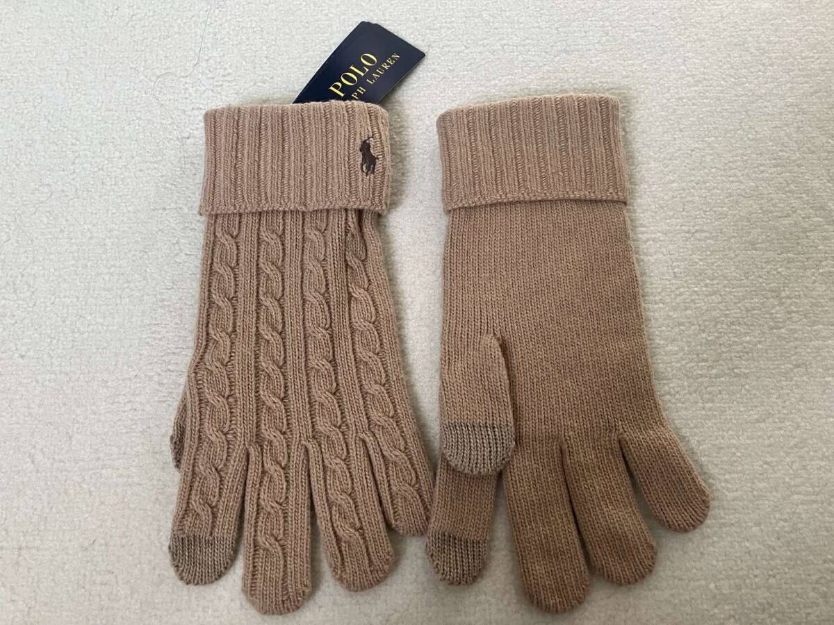 新品☆ラルフローレン 手袋 ニット ウール ナイロン タグ付き アメリカ購入 ギフト プレゼント 防寒拍卖
