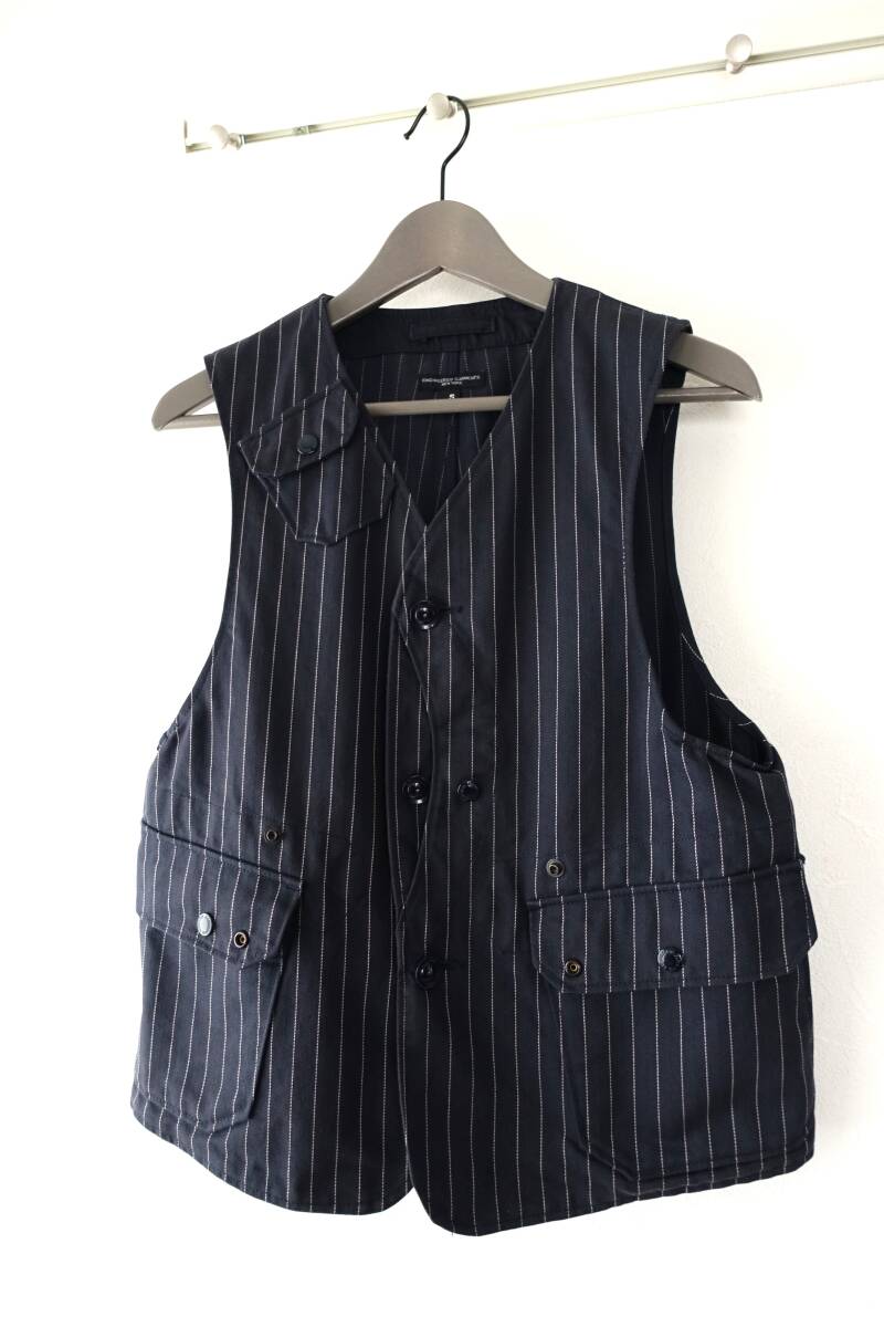 Engineered Garments エンジニアド ガーメンツ アップランド ベスト ストライプ Sサイズ拍卖