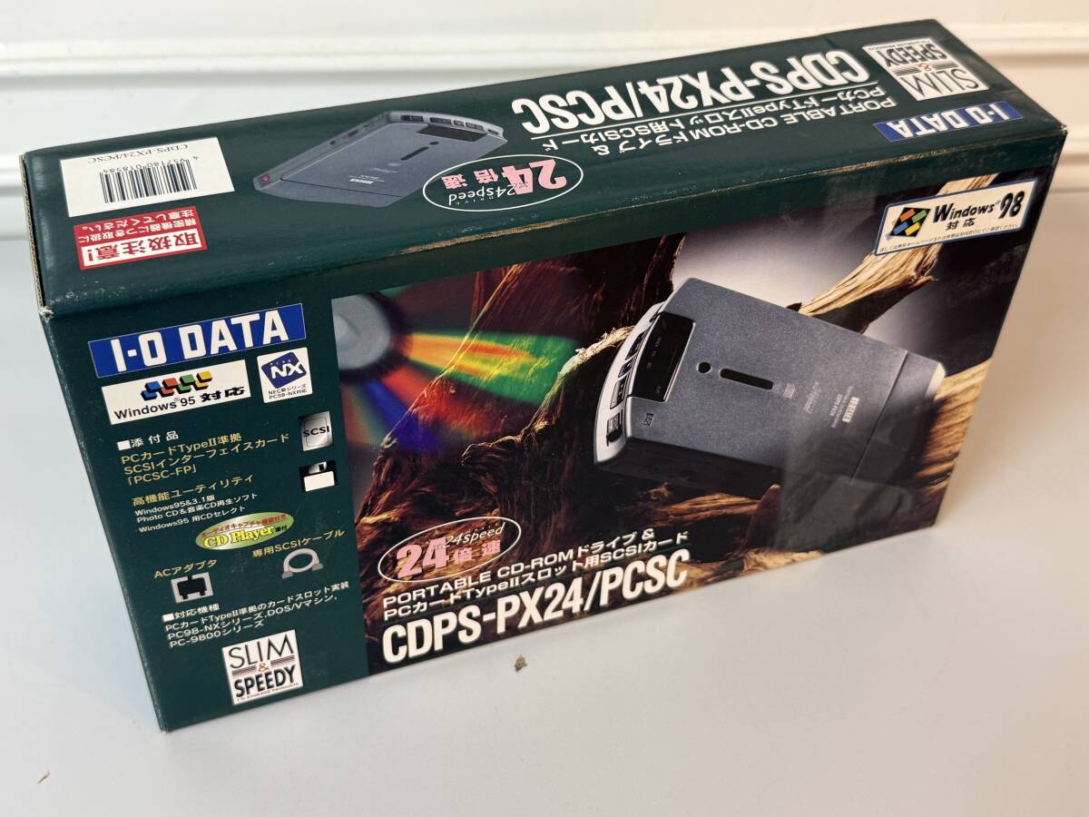新品未使用 CDドライブ&PCカードタイプⅡスロット SCSIカード  I・O・DATA  CDPS-PX24/PCSC Windows 95・98対応拍卖