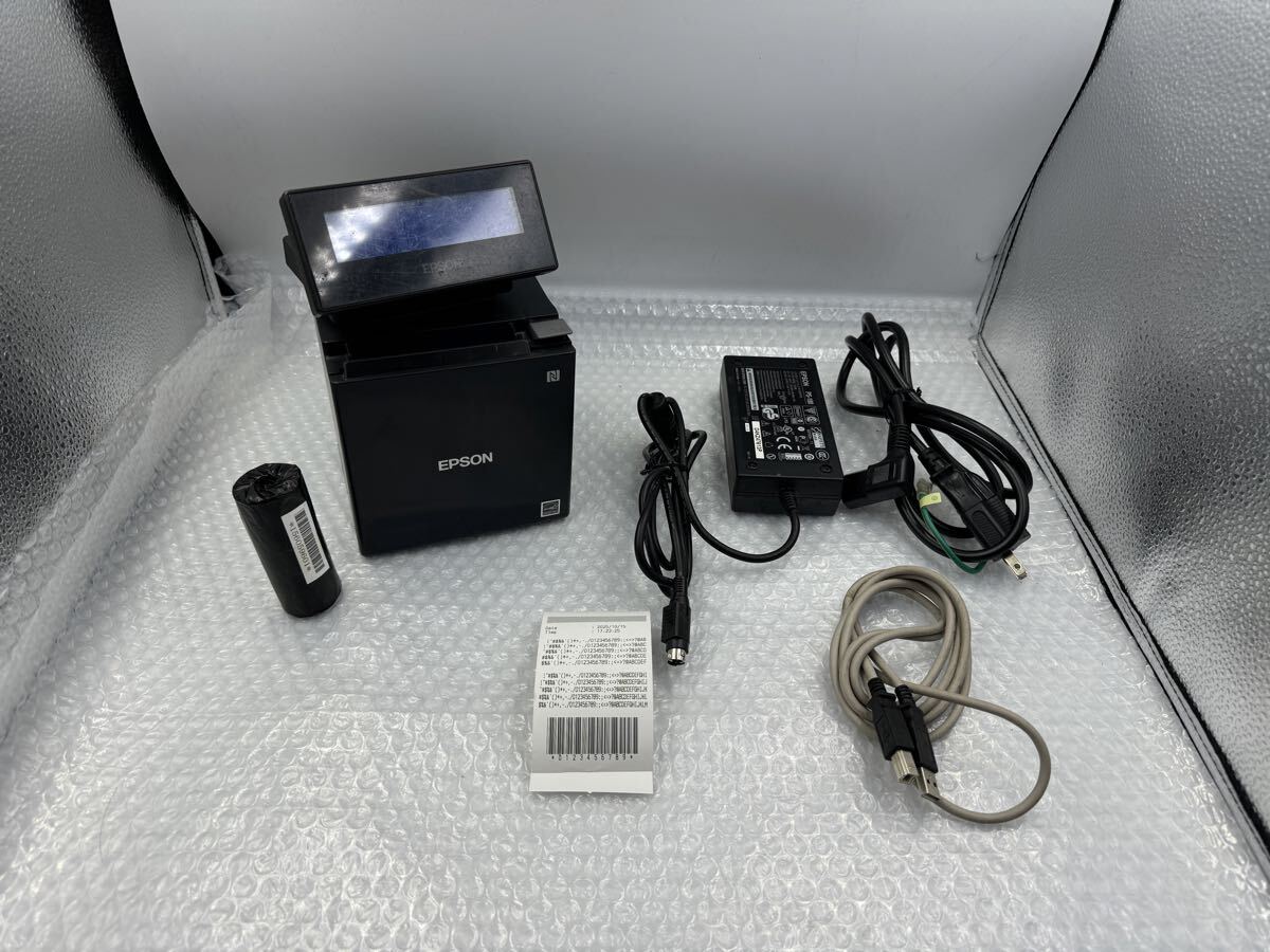 S4413) 動作品 EPSON TM-m30 MODEL M335B レシート プリンター カスタマーディスプレイ DM-D30付き 驅動回數:58(丁1)拍卖