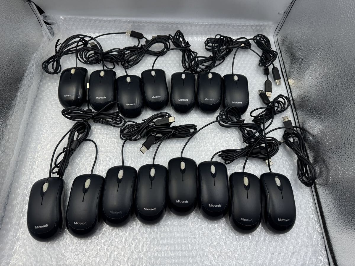 S4414) Microsoft ホイール付 USB接続 光学式マウス ブラック MSK-1113 15個セット(戊3)拍卖