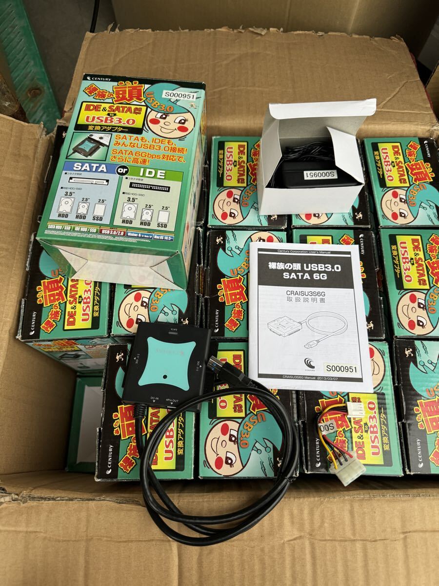 S4405) 中古美品 センチュリー 「裸族の頭 IDE+SATA」 USB3.0変換 HDD接続アダプタキット CRAISU3S6G 30個セット拍卖