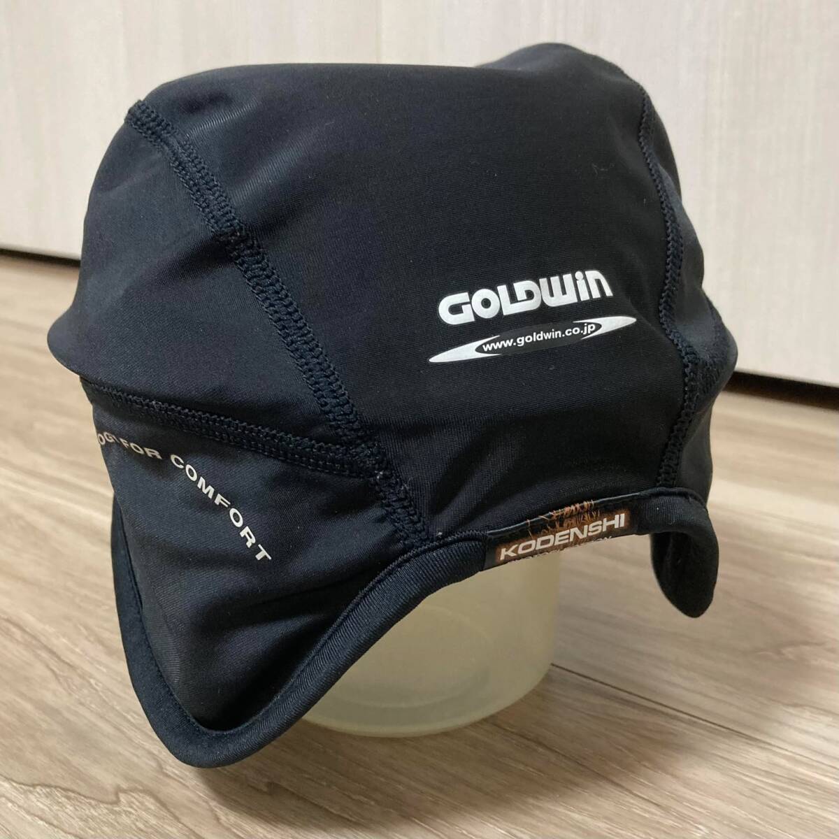送料230★美品 ゴールドウイン 冬用 薄手 ヘルメットインナー 光電子 アンダーキャップ 防風 保温素材 GOLDWIN 快適 良質品 D931 ブラック拍卖