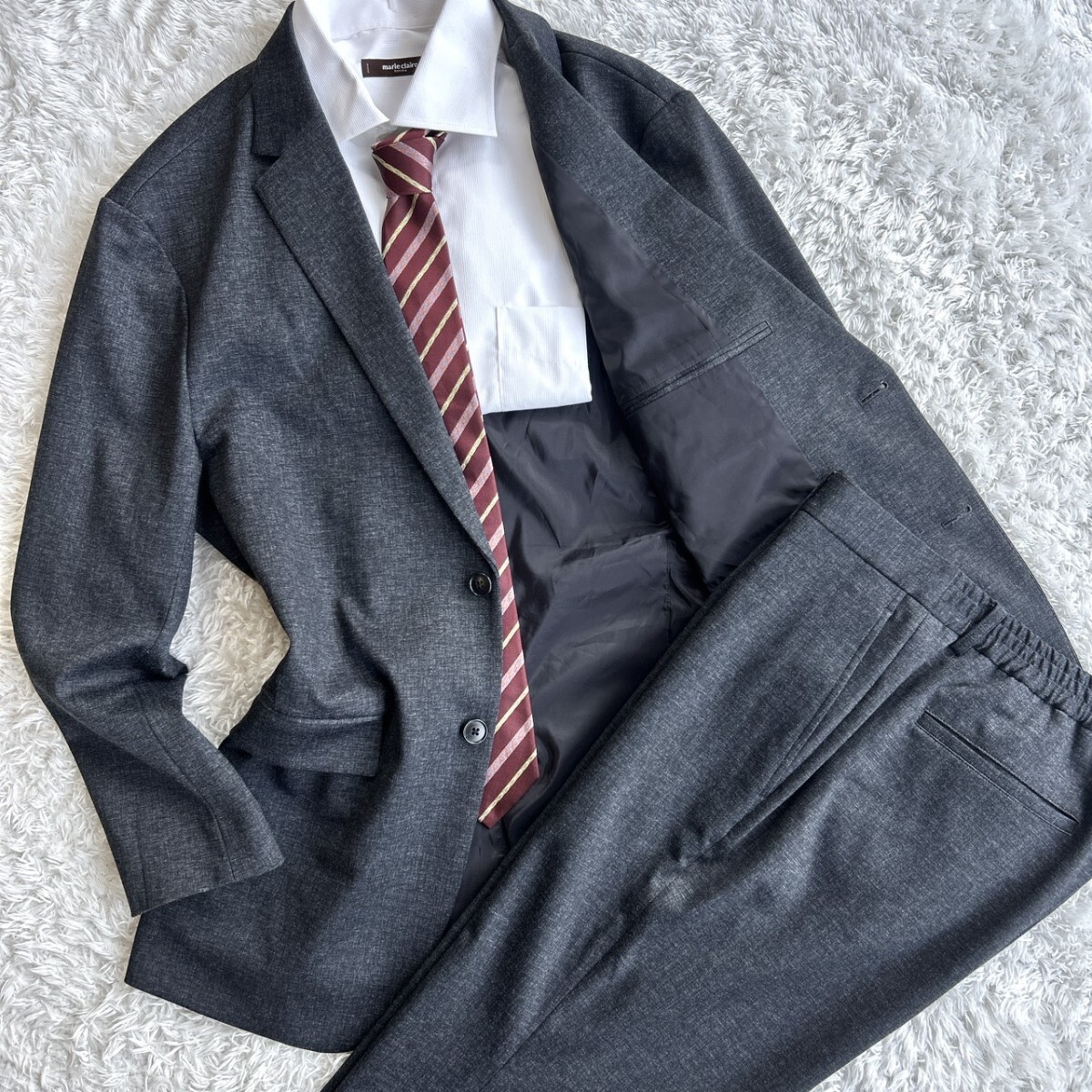 希少2XLサイズ◎ Theory セオリー シングルスーツ セットアップ 上下 メンズ ストレッチ 伸縮 44×34 大きいサイズ テーラードジャケット拍卖