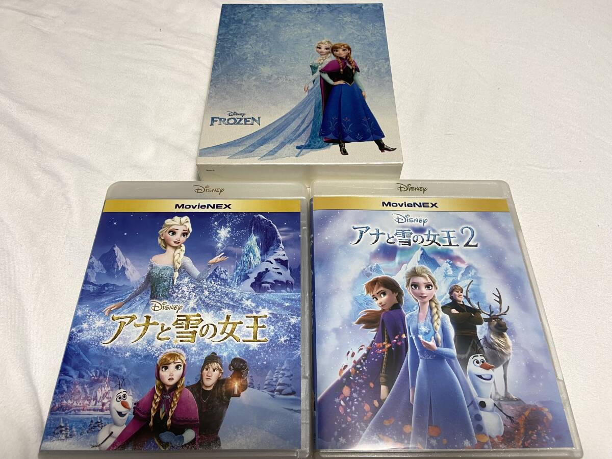 ディズニー アナと雪の女王1、アナと雪の女王2 Blu-ray DVD セット 2セットまとめ販売拍卖
