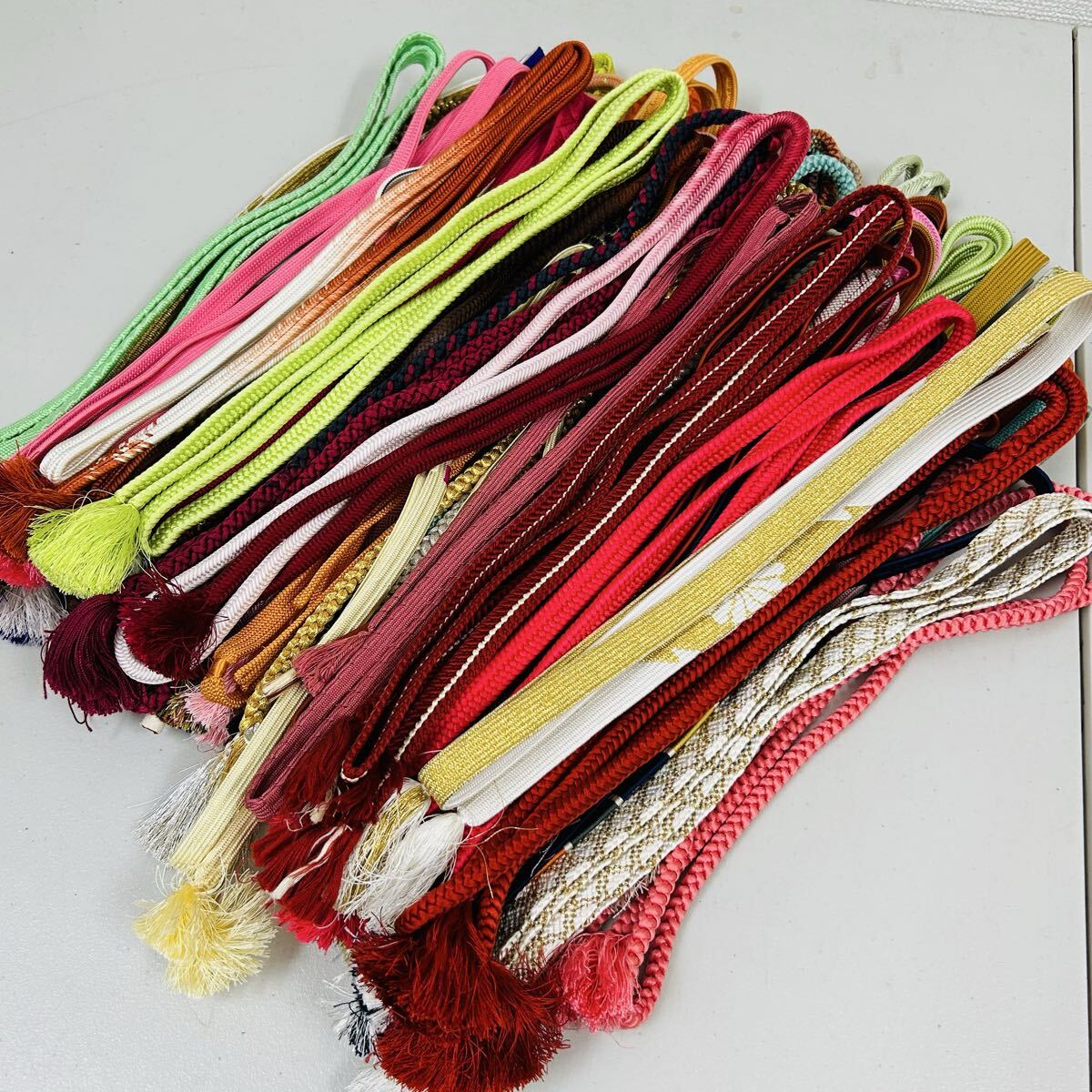 帯締め 50本 大量 まとめ売り リメイク材料 055拍卖