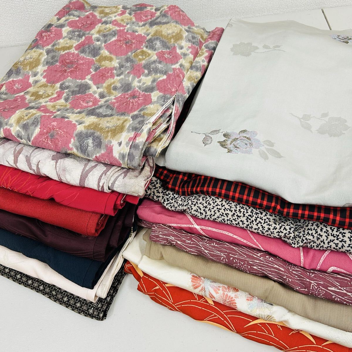 羽織り 16着 まとめ売り リメイク材料 着物 075拍卖