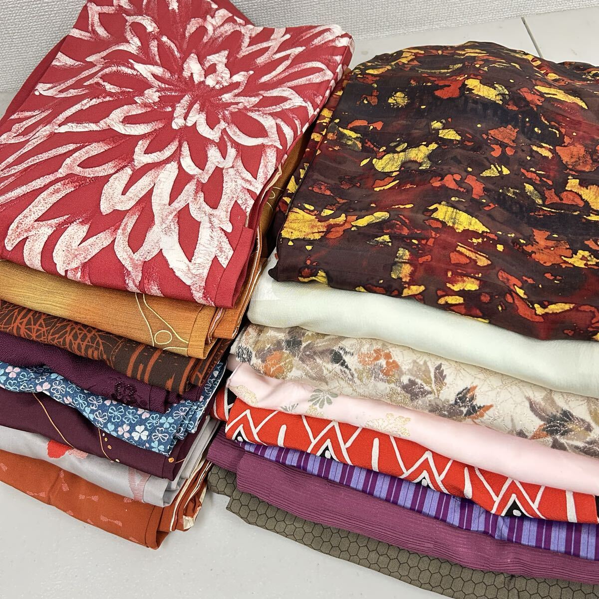 羽織り 16着 まとめ売り リメイク材料 着物 079拍卖