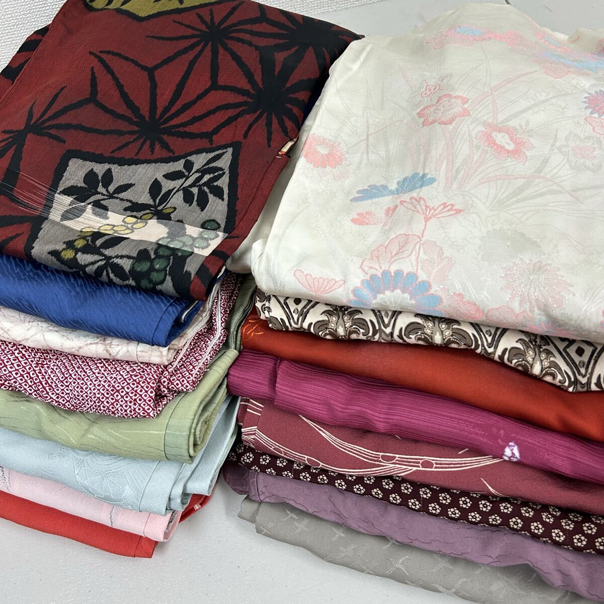 羽織り 16着 まとめ売り リメイク材料 着物 080拍卖