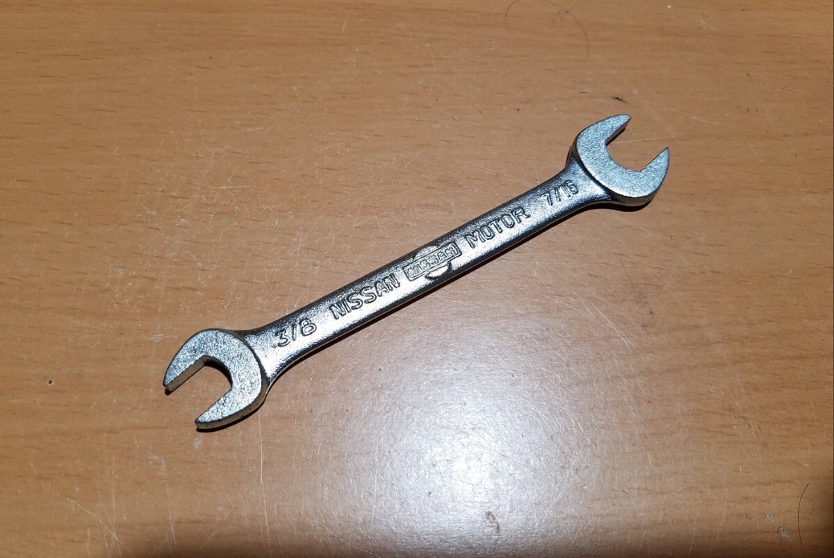 275-20 日産純正 インチスパナ 3/8-7/16 未使用品 車載工具 昭和レトロ NISSAN MOTOR拍卖