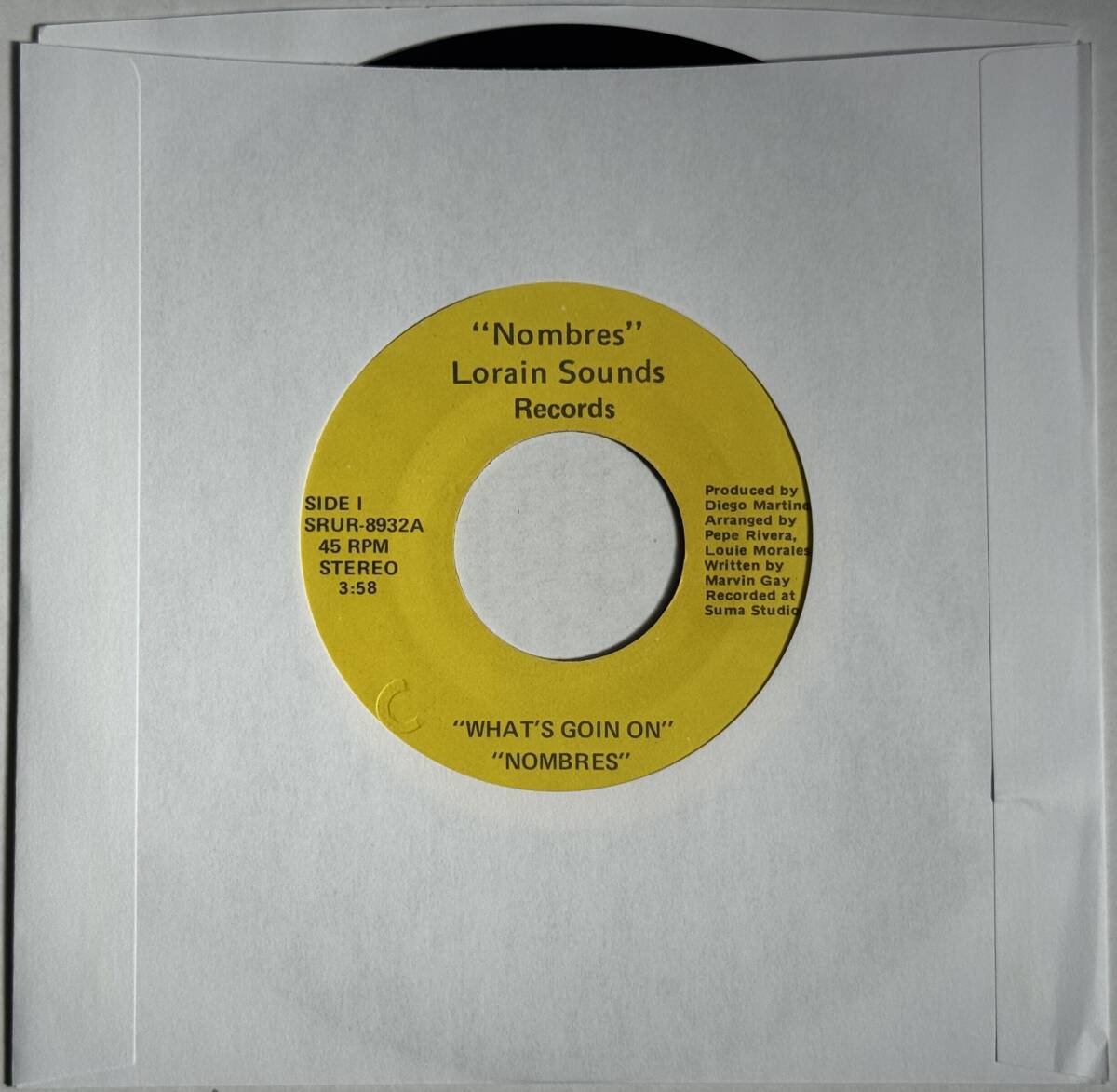 神レア(希少入手難)!!!完全Orig.!!!Marvin Gayeの神名曲を神アレンジ!!!最強Latin Soul傑作盤!!!【試聴!!!】Nombres『What's Goin On』EP拍卖