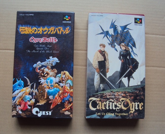 ★・SFC 「 伝説のオウガバトル・タクティクスオウガ 2個まとめて 」 ★箱・取説付 動作確認済 端子清掃済拍卖