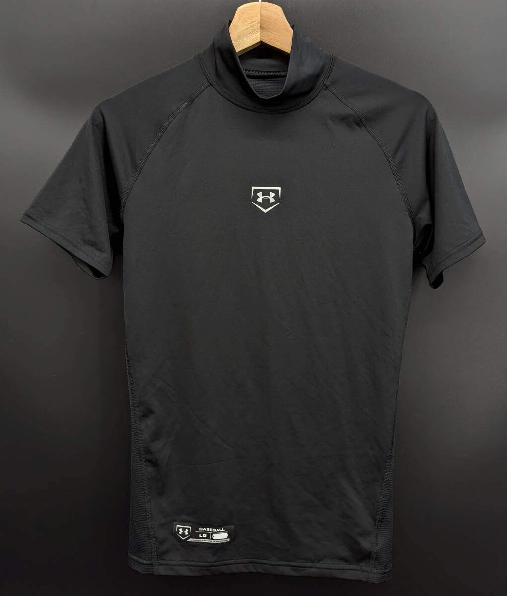 4641C 送料185円♪ 美品 UA アンダーアーマー MBB2163 メンズ BASEBALL 野球 ハイネック コンプレッションシャツ MD拍卖