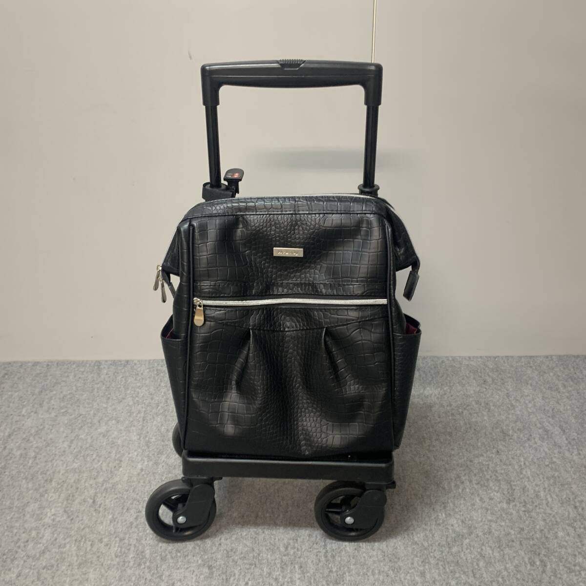 7JYb2314 島製作所 Melody メロディ スムーズKBR クロコダイルBK キャリー 横押し カート ショッピング 買い物拍卖