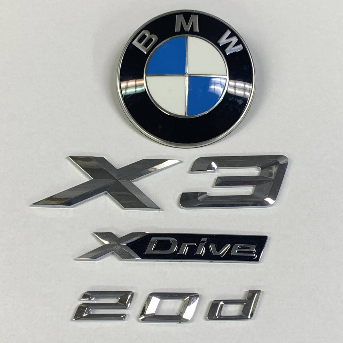 7bK2326E BMW X3 XDrive 20d エンブレム 4種類 5114 7499154 8737319 純正 正規品 自動車 パーツ 部品拍卖