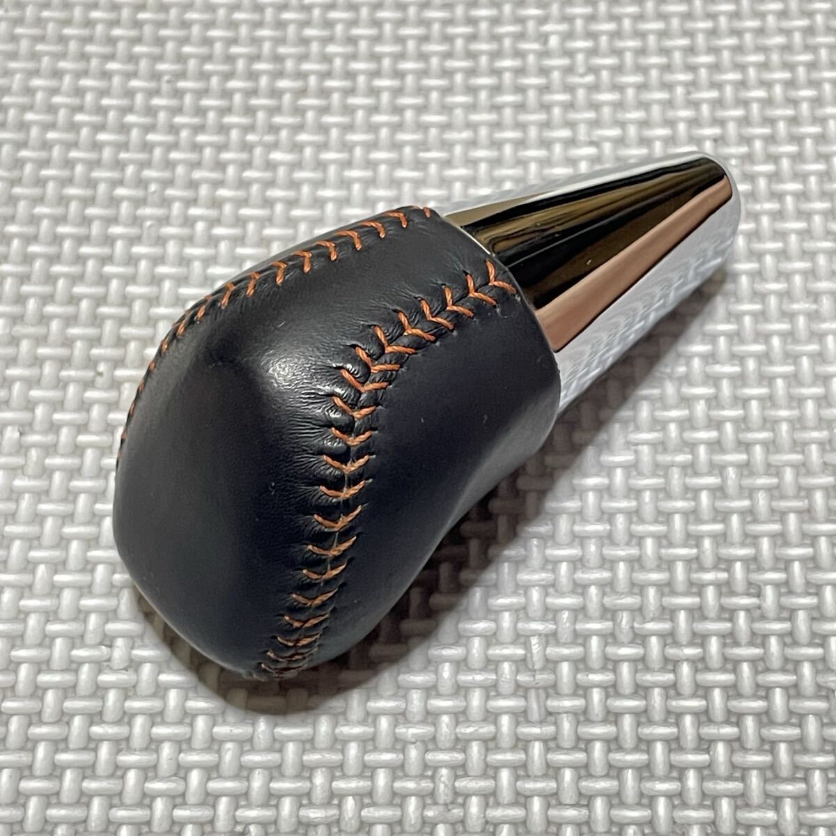 ★革巻 オレンジステッチ★170シエンタ トヨタ純正レザーシフトノブ★80ヴォクシー70ノア20ウィッシュ10アクア ヴィッツ ハイエース革 本革拍卖