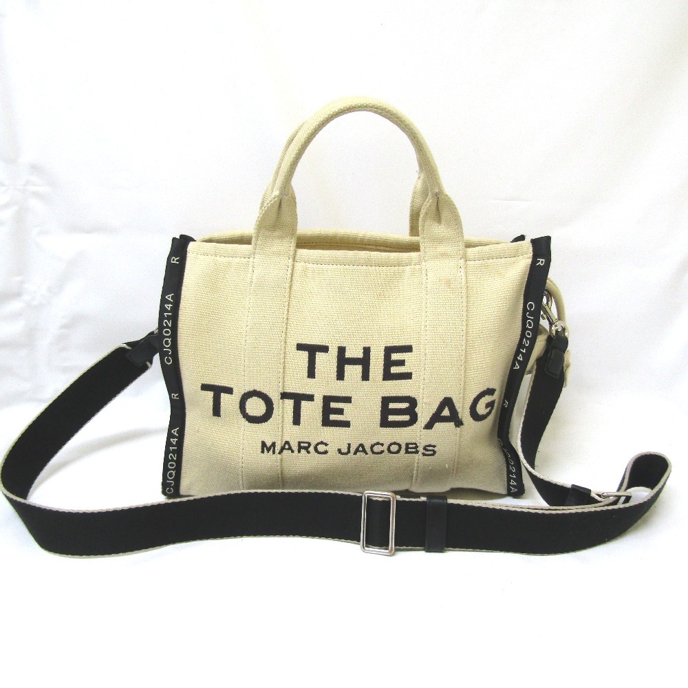 TjTh998291 マークジェイコブス MARC JACOBS キャンバス トートバッグ THE TOTE BAG ベージュ系 中古拍卖