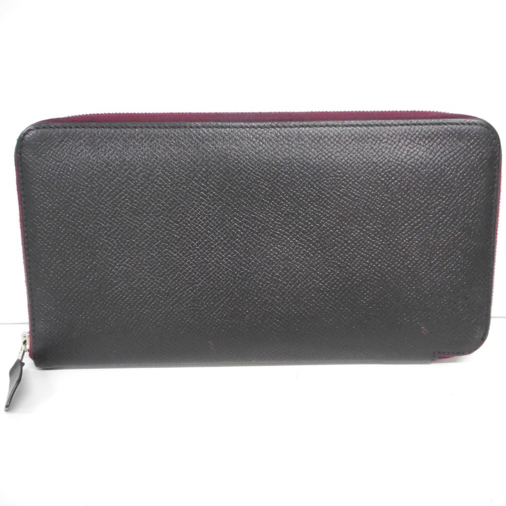 ID345711 エルメス 長財布 アザップロング シルクイン □N刻印 レディース ブラック系×ピンク系 HERMES 中古拍卖