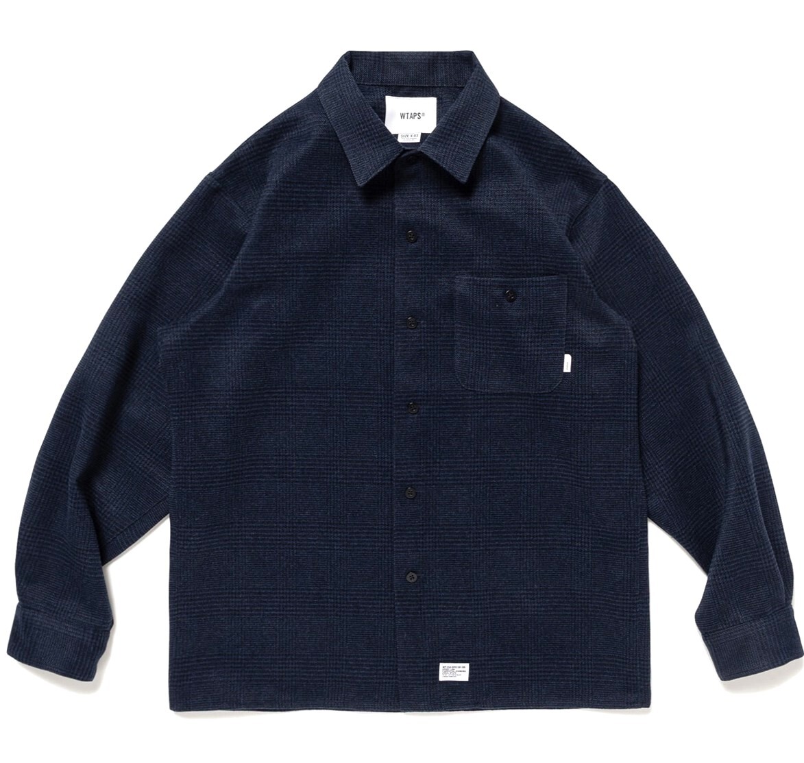25AW ネイビー サイズ02(M) CRUMB / LS / POLY. TWEED. TEXTILE ダブルタップス WTAPS 252WVDT-SHM03拍卖