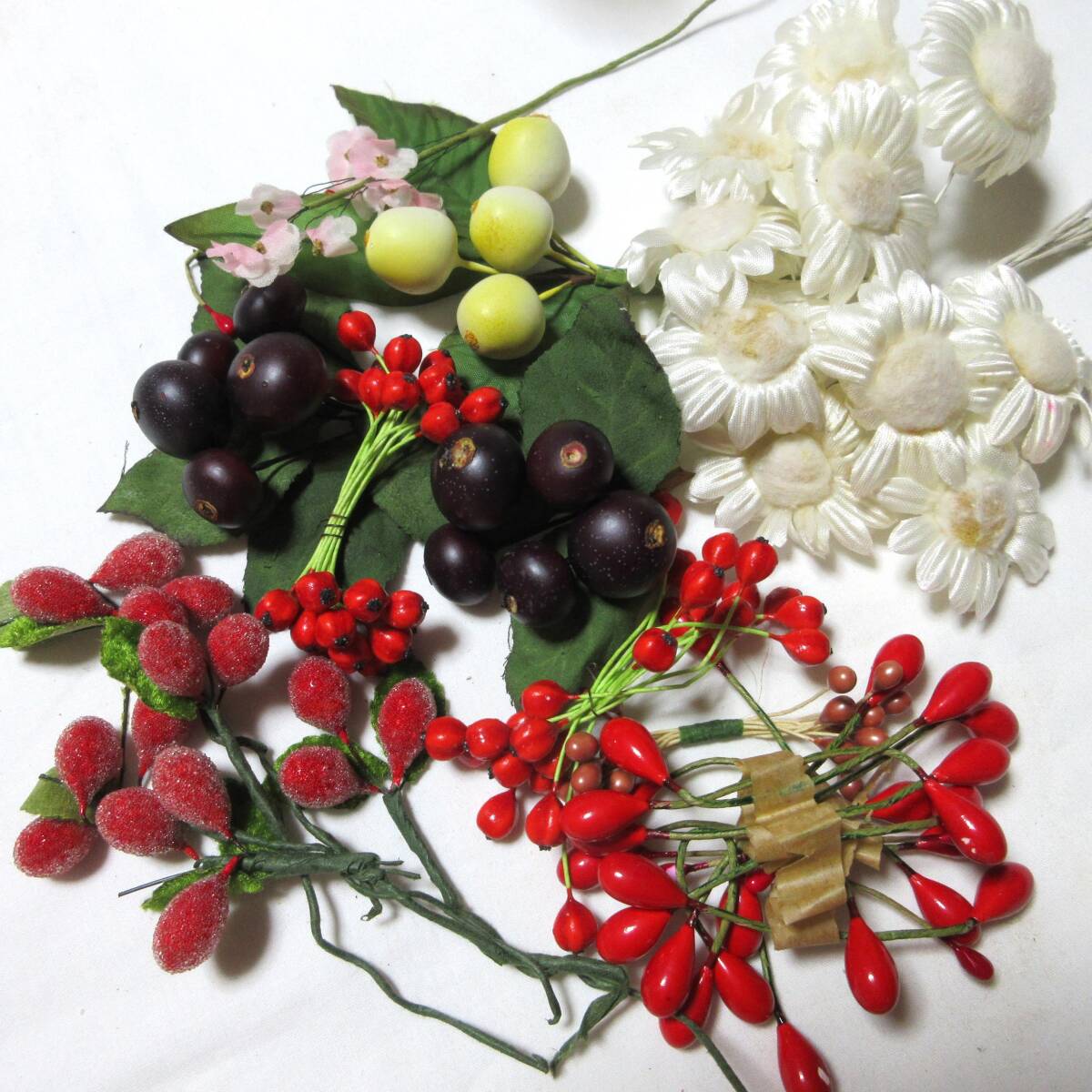 リース材料素材 ベリー ペップ 布花 クリスマス ハンドメイド ヴィンテージ ④拍卖