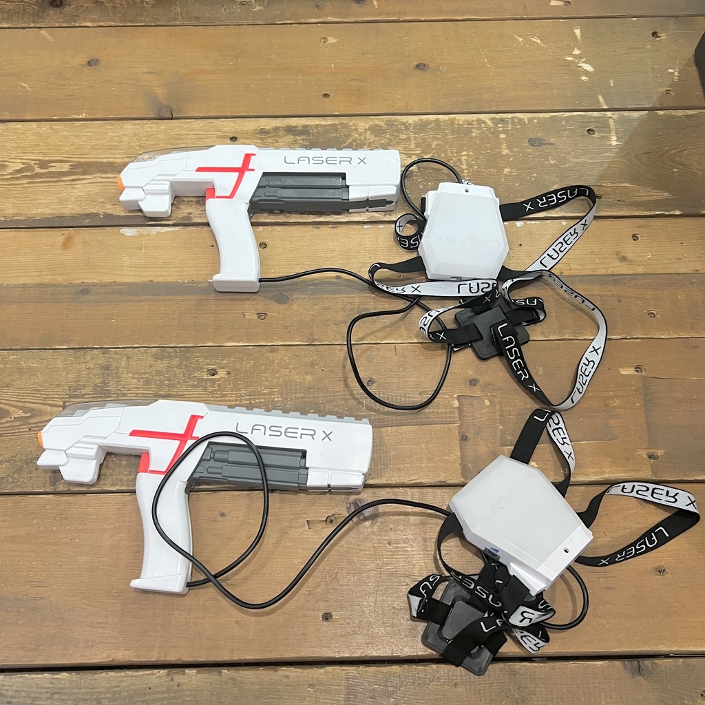 LASER X/レーザークロスシューティング 2個セット レーザーガン レーザー銃 ホビー おもちゃ 6才以上 used拍卖