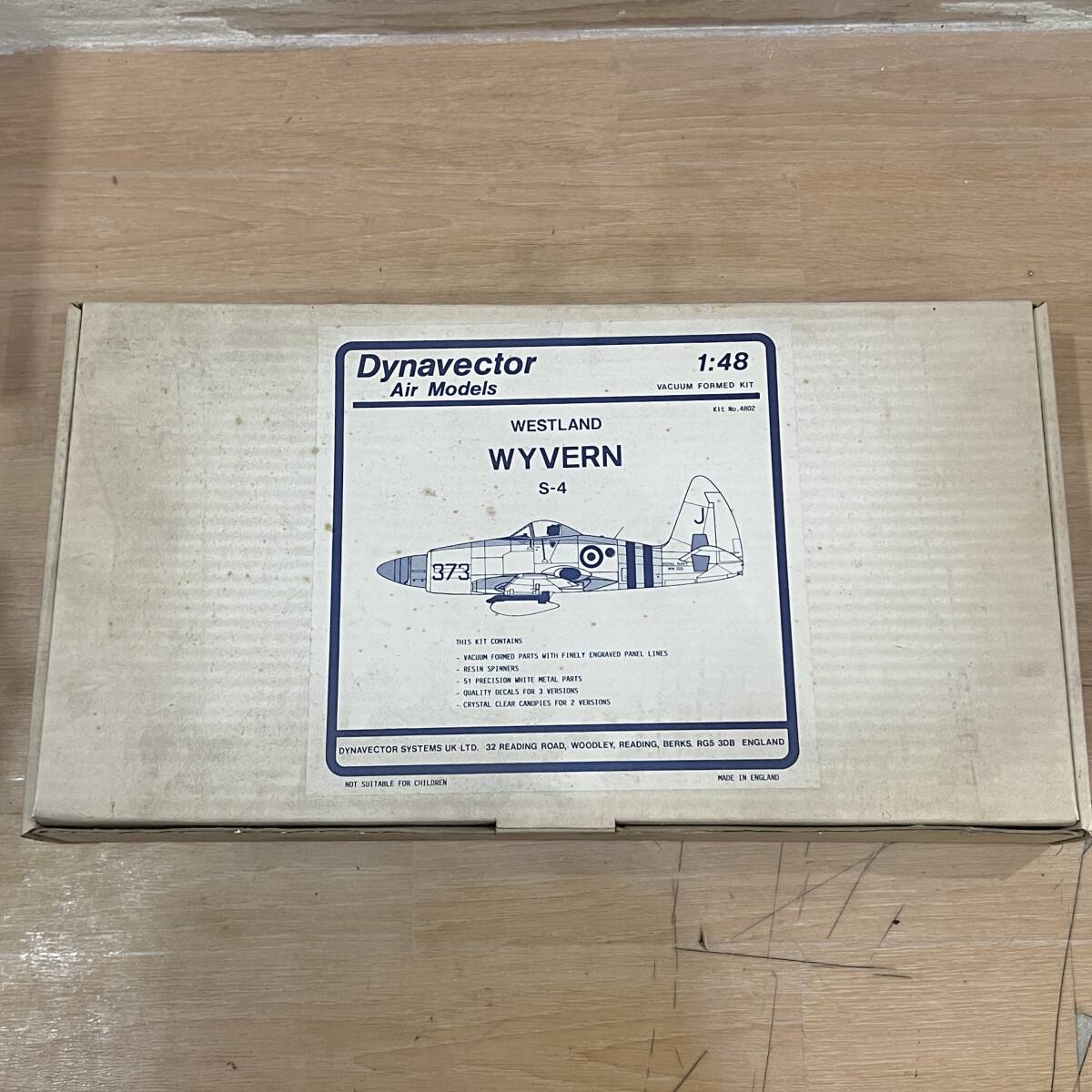 未組立 Dynavector/ダイナベクター社 1/48 ウェストランド ワイバーン S-4 真空成形 イギリス製 戦闘機 艦上攻撃機 長期保管品 現状拍卖