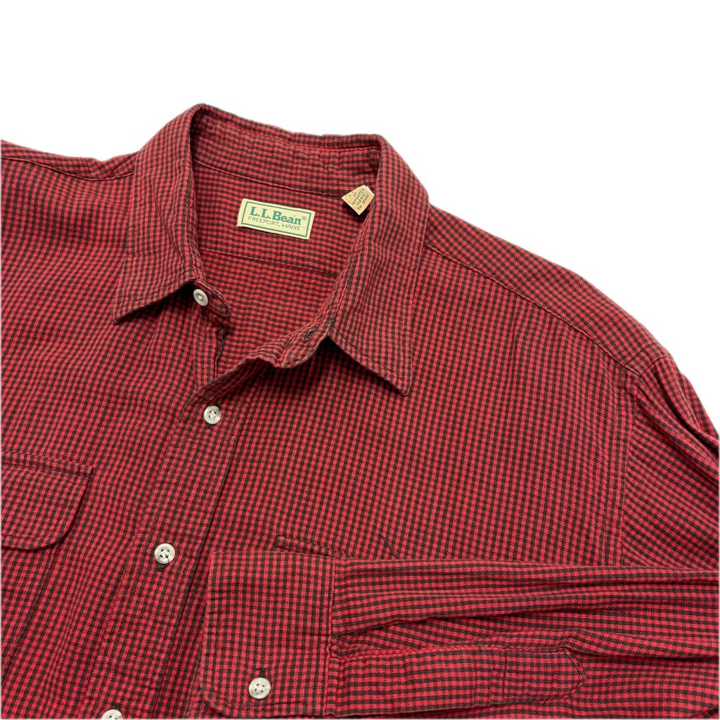 USA製 80’s L.L. Bean チェック シャツ XLサイズ / コットン 赤 チェック 長袖 ヴィンテージ オールド エルエルビーン 拍卖