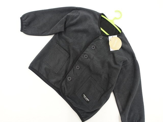 キッズ 新品タグ付 Covinha 長袖 カーディガン 100 ブラック×グレー 【メール便可】拍卖