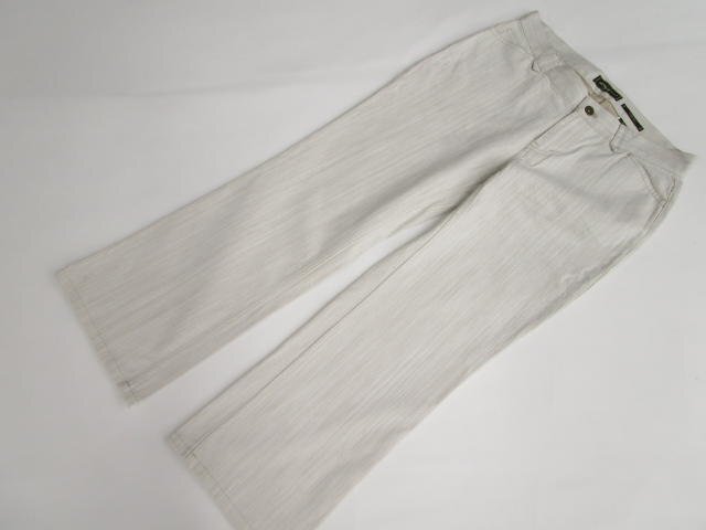 美品 エディーバウアー Eddie Bauer STRETCH 洗えるノータックストレートパンツ アイボリー杢拍卖