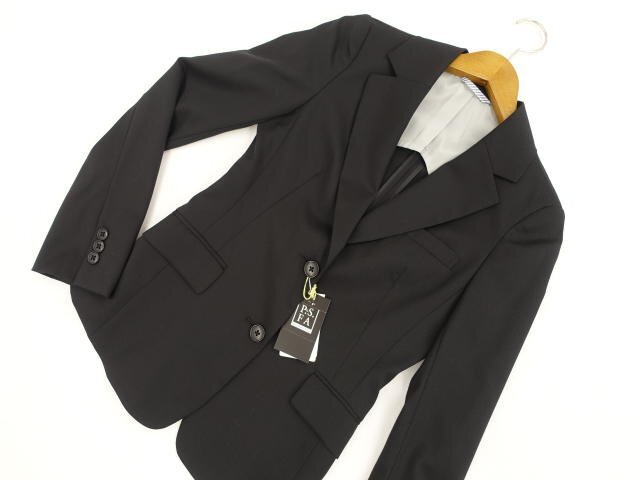 新品タグ付 パーフェクトスーツファクトリー Perfect Suit FActory 長袖 テーラードジャケット フォーマル 7 ブラック 礼服 冠婚葬祭拍卖