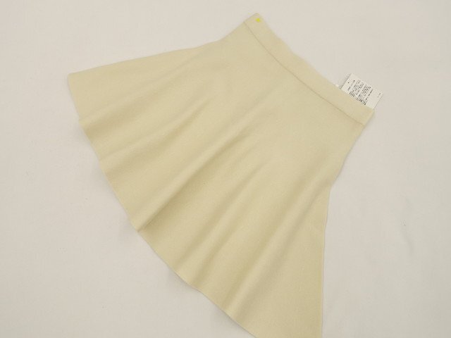 訳あり未使用品 プロポーションボディドレッシング PROPORTION BODY DRESSING ミニ丈 ニットフレアスカート 2 アイボリー 【メール便可】拍卖