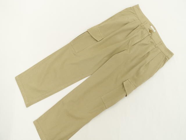 美品 マッキントッシュフィロソフィー MACKINTOSH PHILOSOPHY 洗えるツータックカーゴパンツ 36 ベージュ系 【メール便可】拍卖